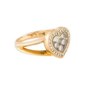 Chopard 18K Diamond Happy Icons ring 5.25 sz